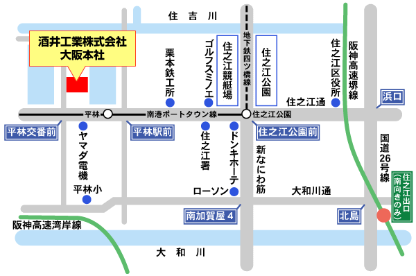 大阪本社地図